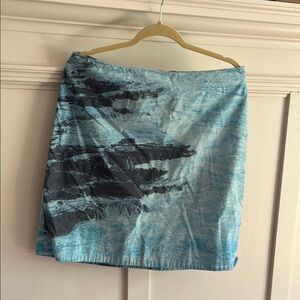 HD in Paris Ocean Blue and Black Printed Women's Skirt